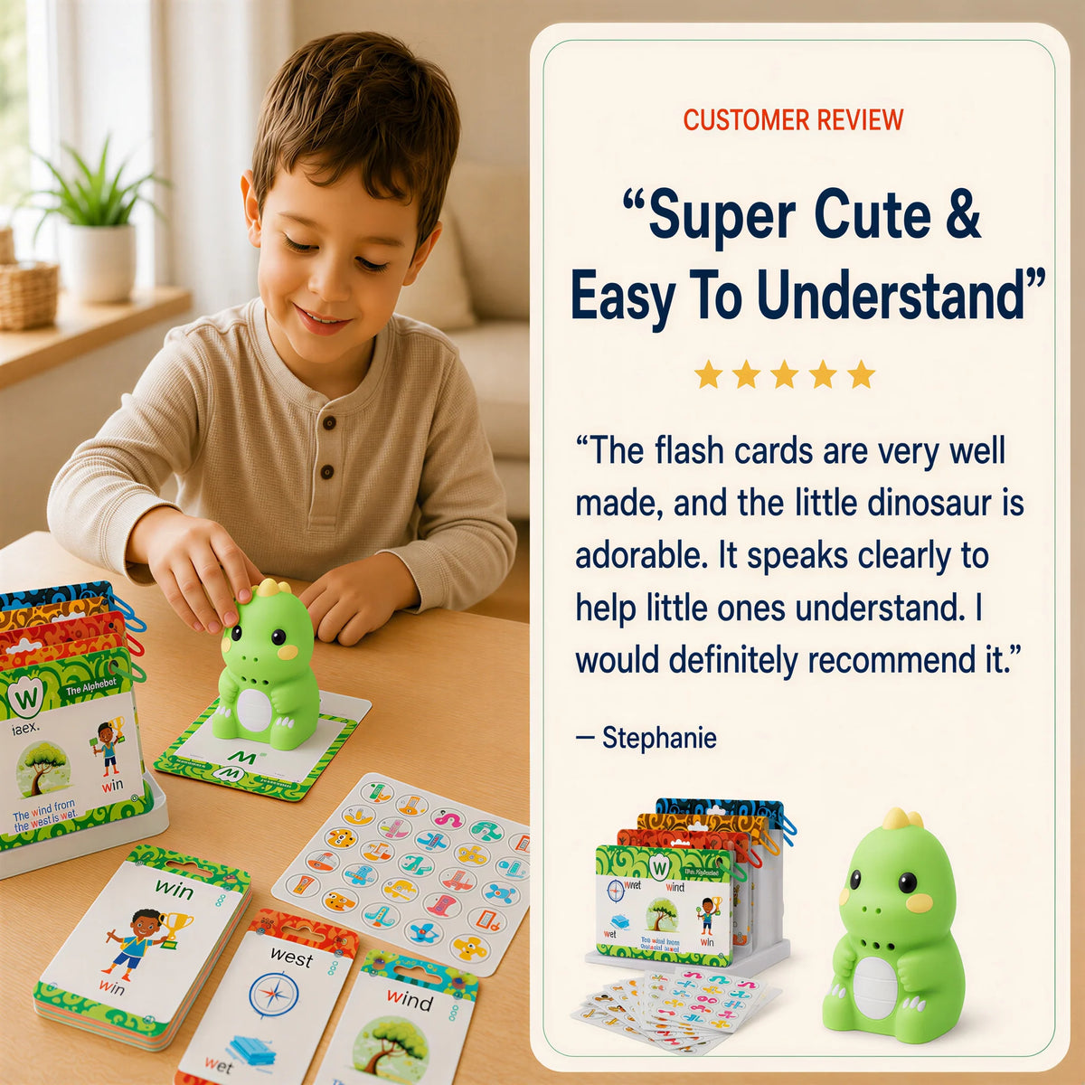 DinoTalk™ – Talking Flash Cards & Sticker Set